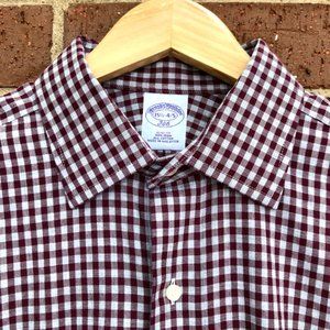 Brooks Brothers Maroon & Grey Button Down